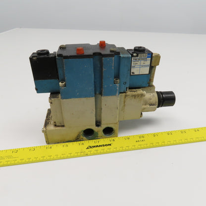 MAC 6343D-311-PM-501DA PR63C-21FA Pneumatic Valve 3 Way Float Center 24VDC