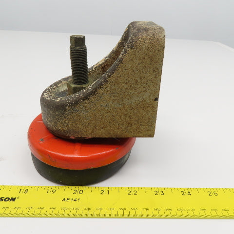 Cast Iron Bracket Mounted Anti Vibration Leveling Foot 4-1/2" Pad Lot Of 3
