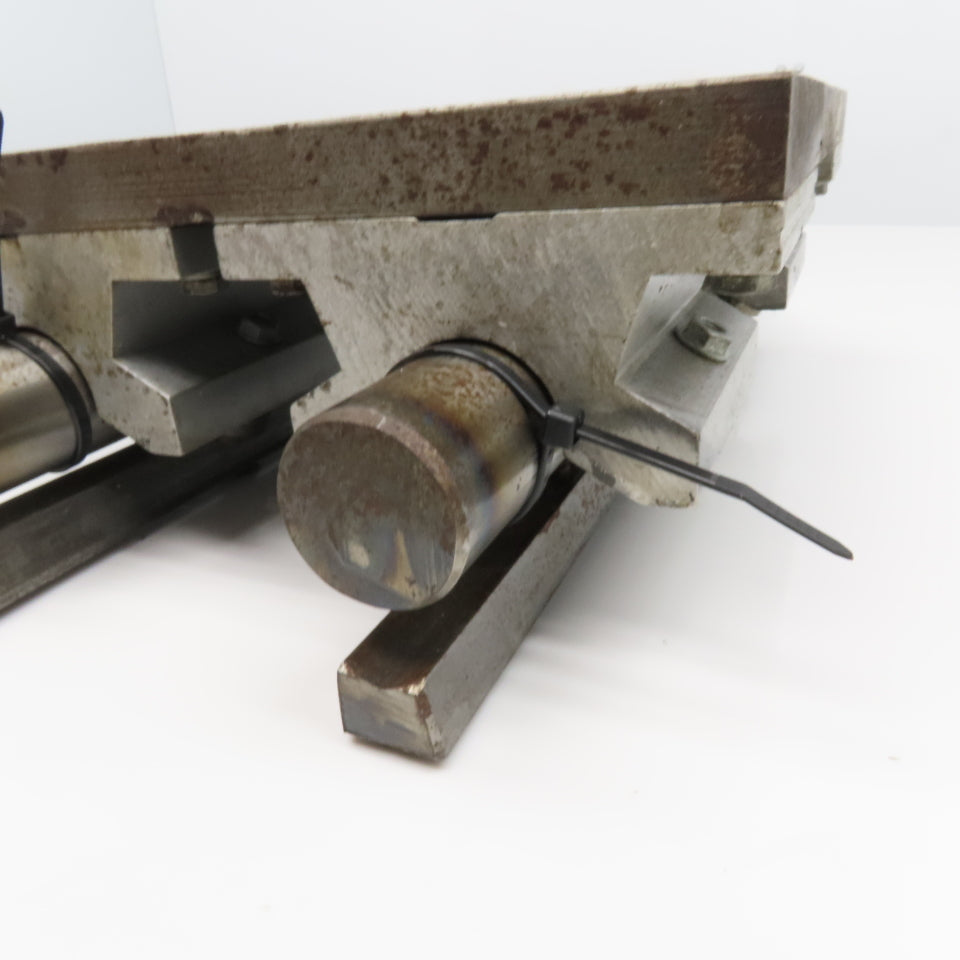 11" x 10" Steel Slide Plate On 1" Linear Rails 16" Long 5" Stroke