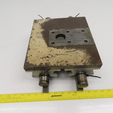 11" x 10" Steel Slide Plate On 1" Linear Rails 16" Long 5" Stroke
