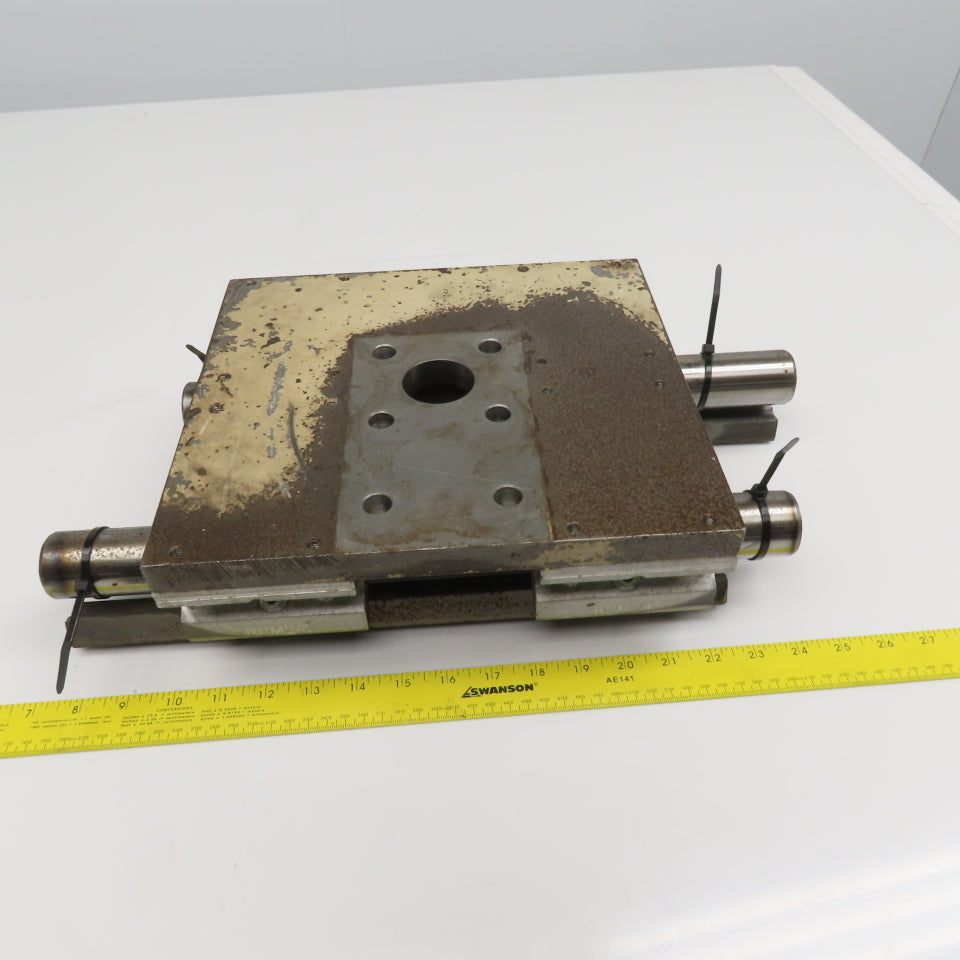 11" x 10" Steel Slide Plate On 1" Linear Rails 16" Long 5" Stroke
