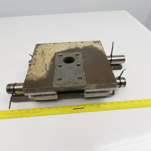 11" x 10" Steel Slide Plate On 1" Linear Rails 16" Long 5" Stroke
