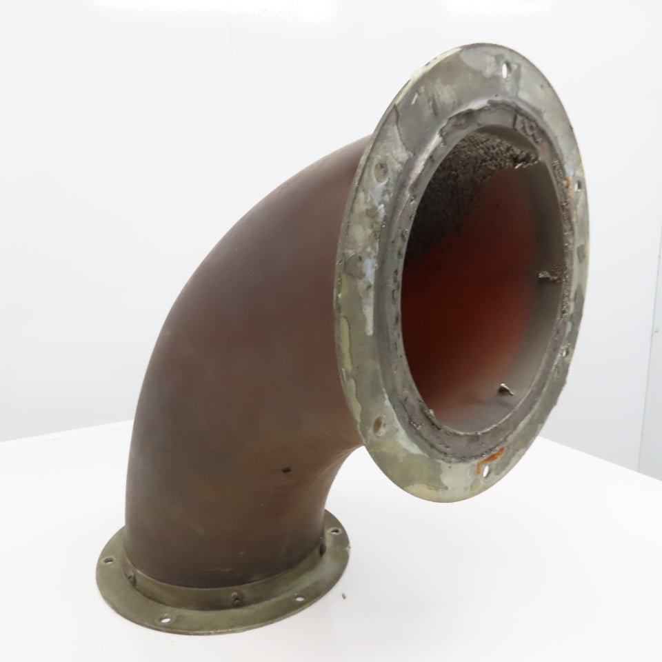 7" Flanged Shot Peen Sand Blast Abrasion Resistant Duct Elbow 90°