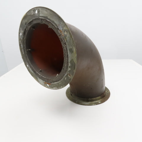 7" Flanged Shot Peen Sand Blast Abrasion Resistant Duct Elbow 90°
