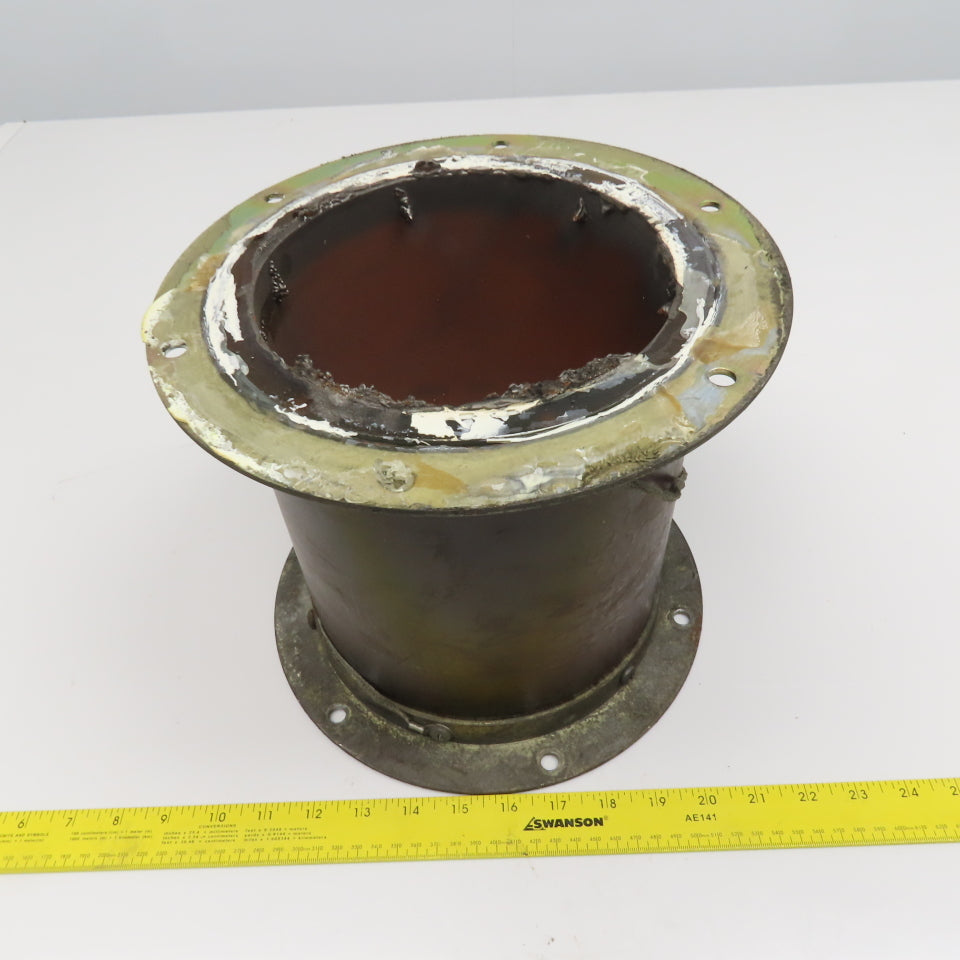 7" Flanged Shot Peen Sand Blast Abrasion Resistant Duct Connector 9" Long
