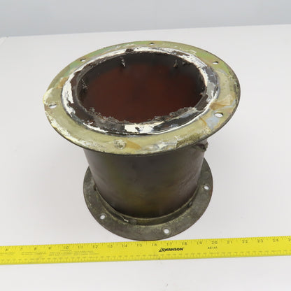 7" Flanged Shot Peen Sand Blast Abrasion Resistant Duct Connector 9" Long