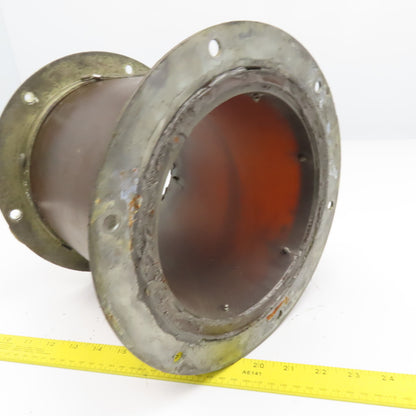 7" Flanged Shot Peen Sand Blast Abrasion Resistant Duct Connector 9" Long