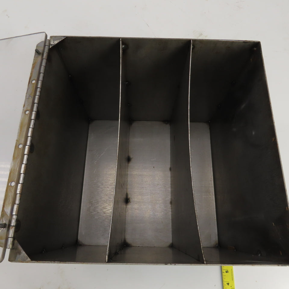 13-1/8" x 13-1/2" x 12-3/8" Industrial Organizer Bin / Container 3 Slot