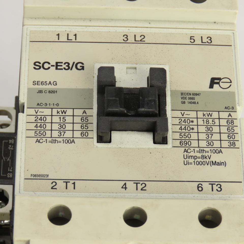 Fuji SC-E3/G Reversing Contactor 24VDC Coil 3Pole 65A