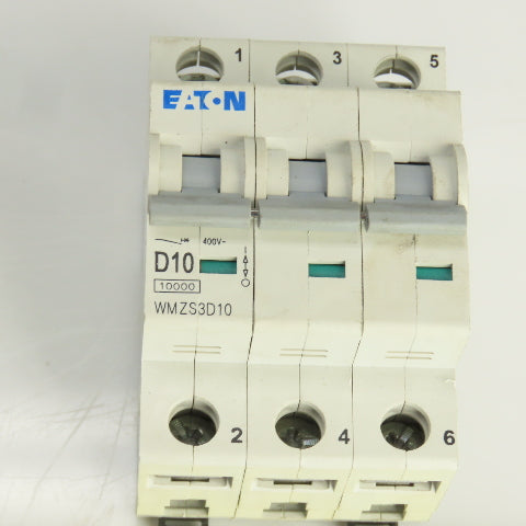 Eaton WMZS3D10 Mini Circuit Breaker 277/480VAC 10A 3 Pole Lot Of 4
