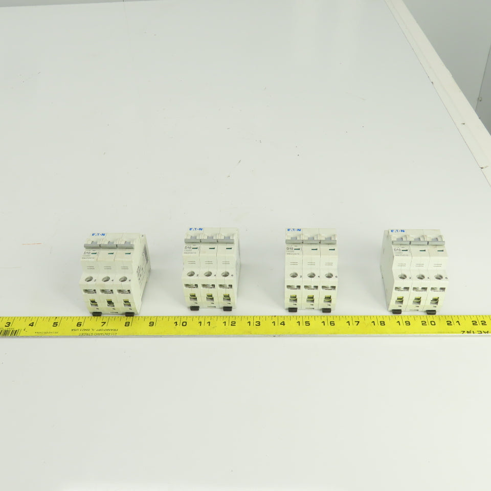 Eaton WMZS3D10 Mini Circuit Breaker 277/480VAC 10A 3 Pole Lot Of 4