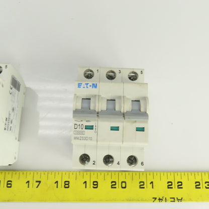 Eaton WMZS3D10 Mini Circuit Breaker 277/480VAC 10A 3 Pole Lot Of 4