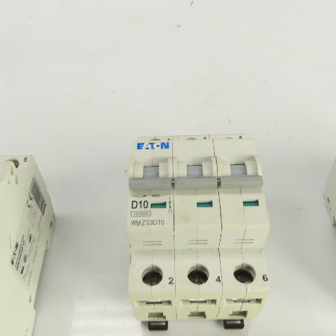 Eaton WMZS3D10 Mini Circuit Breaker 277/480VAC 10A 3 Pole Lot Of 4
