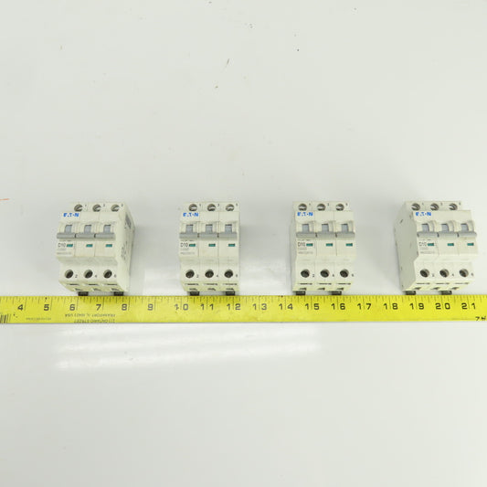 Eaton WMZS3D10 Mini Circuit Breaker 277/480VAC 10A 3 Pole Lot Of 4