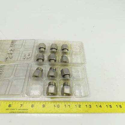 M12 -1.5 x 3/4-16 (8) Straight Hydraulic Hose/Pipe Adapter Lot Of 11