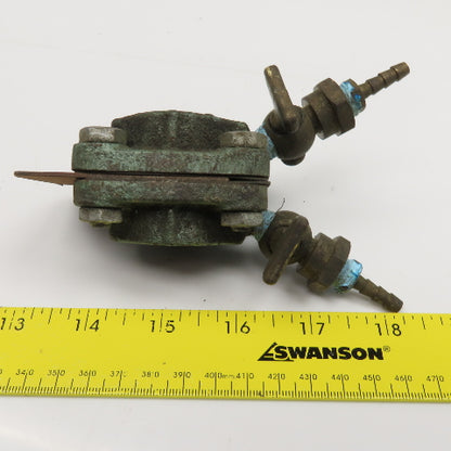 2 Part Industrial Burner Flow Meter Regulator Valve .218 Orifice 3/4" NPT