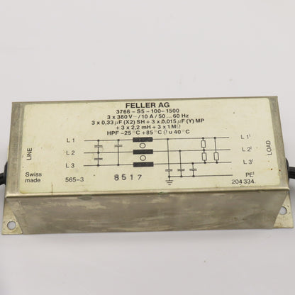 Feller AG 3766-S5-100-1500 380V 10A 50/60Hz Suppression Capacitor