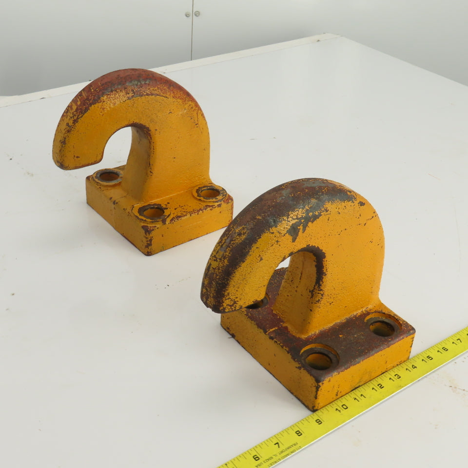 Pintle Style Tow Hook 2-1/8" Large 4 Bolt Mount  OD Lot Of 2