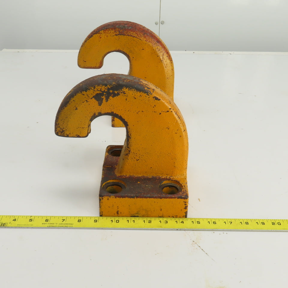 Pintle Style Tow Hook 2-1/8" Large 4 Bolt Mount  OD Lot Of 2