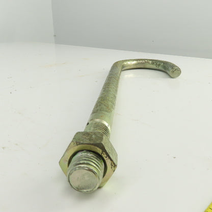 Zinc Plated Steel Threaded J-Hooks 15-3/4" OAL  M20-2.5 TPI