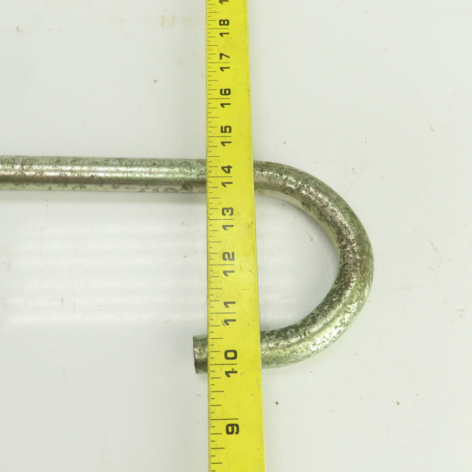 Zinc Plated Steel Threaded J-Hooks 15-3/4" OAL  M20-2.5 TPI
