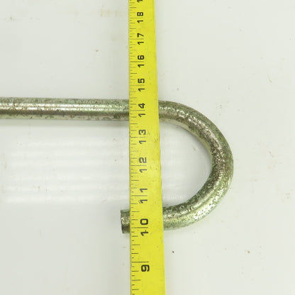 Zinc Plated Steel Threaded J-Hooks 15-3/4" OAL  M20-2.5 TPI