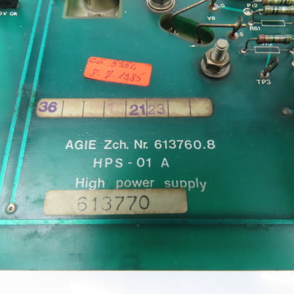 AGIE HPS-01 A 613760.8 High Power Supply Circuit Board