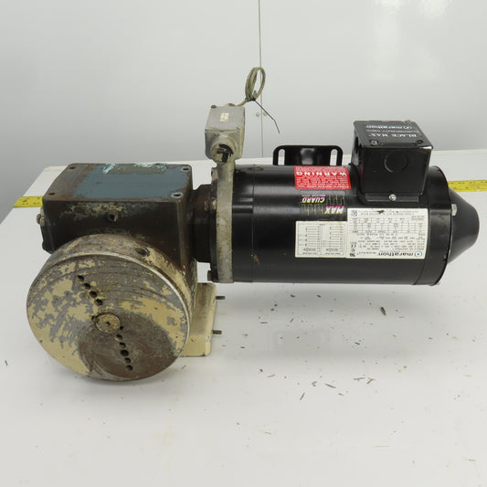Grove Gear 30:1 Ratio Gear Reducer W/8" Rotary Indexing Table 230/460V 1HP 3PH