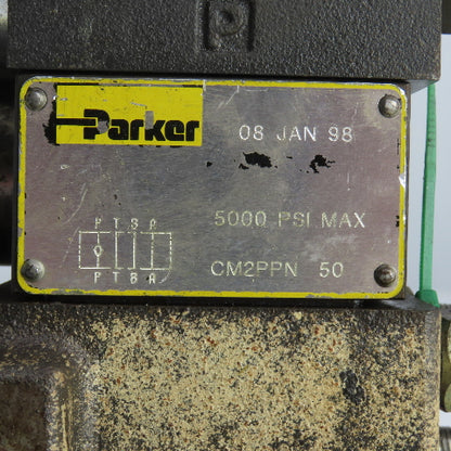 Parker D1VW020BNJPF Solenoid Operated Hydraulic Manifold Assy Block 24VDC