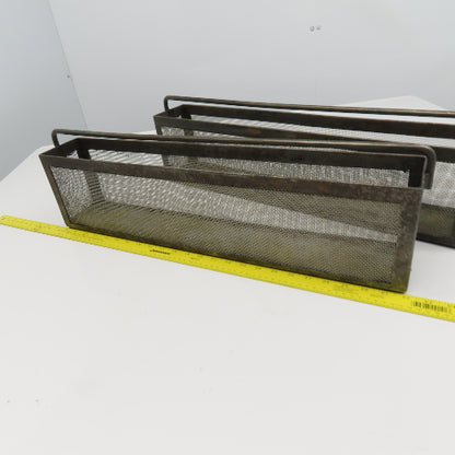 24" x 4" x 6" Tall Stainless Steel Screen Parts Wash Dip Basket Lot Of 2