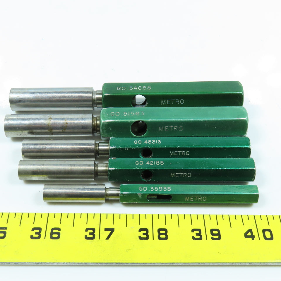 Metro Go Pin Gage .35938 To .54688 Lot of 5