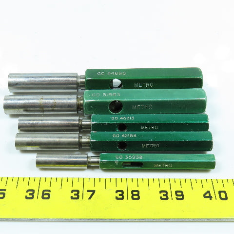 Metro Go Pin Gage .35938 To .54688 Lot of 5