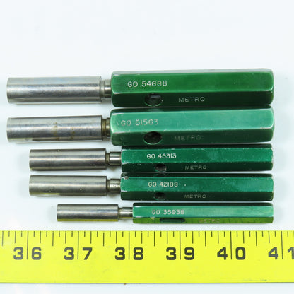 Metro Go Pin Gage .35938 To .54688 Lot of 5