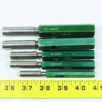 Metro Go Pin Gage .35938 To .54688 Lot of 5