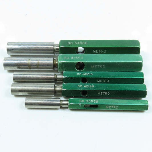 Metro Go Pin Gage .35938 To .54688 Lot of 5