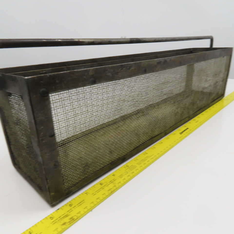 24" x 5" x 6" Tall Stainless Steel Screen Parts Wash Dip Basket