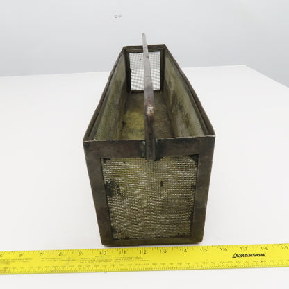 24" x 5" x 6" Tall Stainless Steel Screen Parts Wash Dip Basket