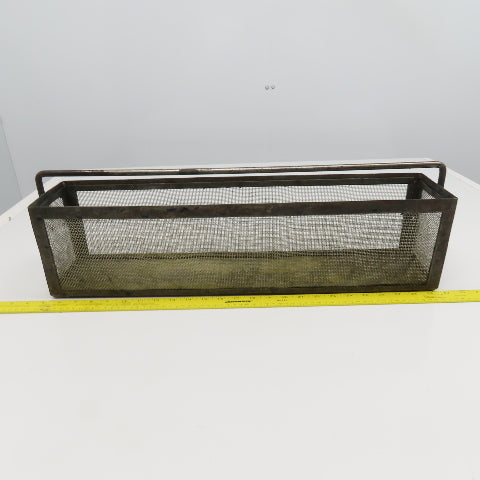 24" x 5" x 6" Tall Stainless Steel Screen Parts Wash Dip Basket