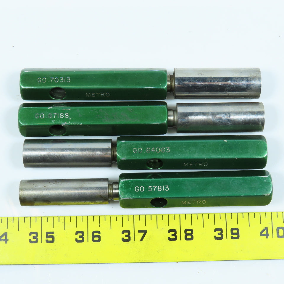 Metro Go Pin Gage .57813 To .70313 Lot of 4