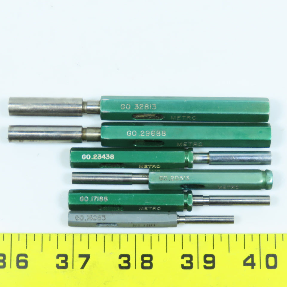 Go Pin Gage .14063 To .32813 Lot of 6