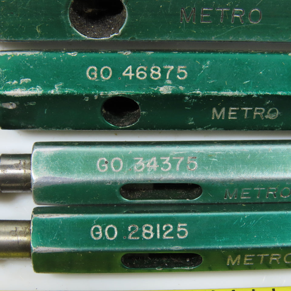 Metro Go Pin Gage .28125 To .96875 Lot of 6