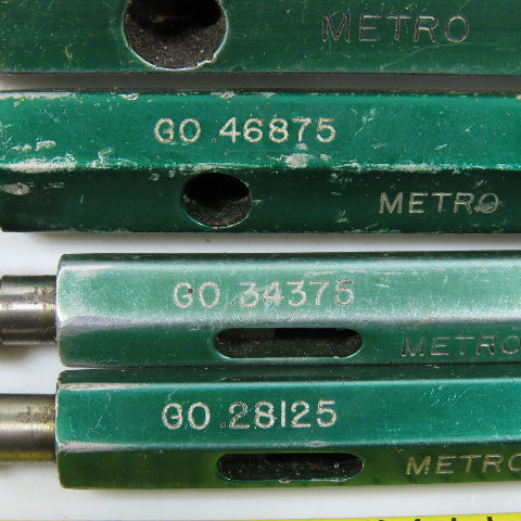 Metro Go Pin Gage .28125 To .96875 Lot of 6