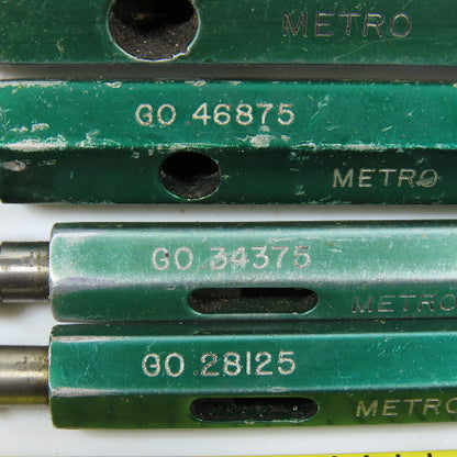 Metro Go Pin Gage .28125 To .96875 Lot of 6