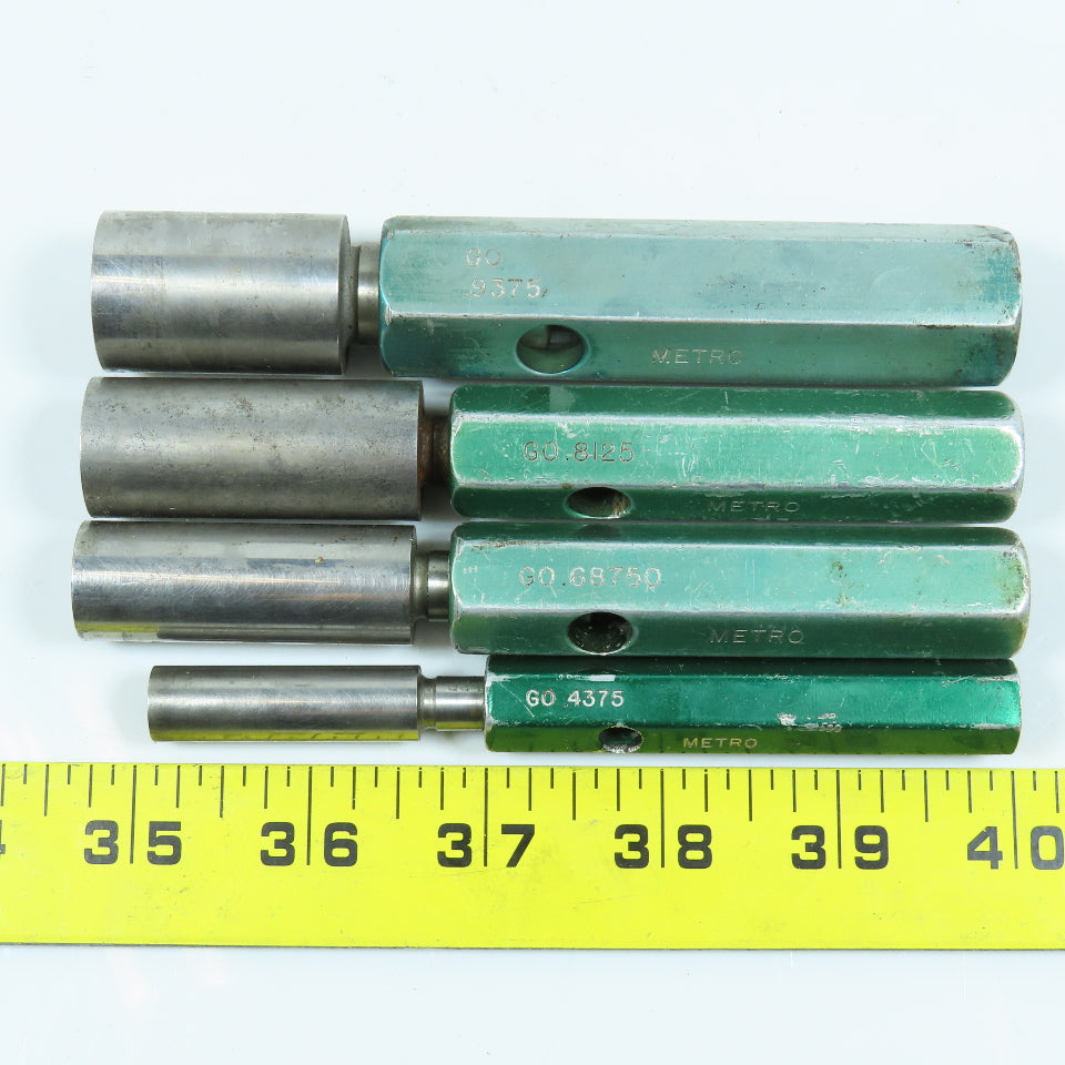 Metro Go Pin Gage .4375 To .9375 Lot of 4
