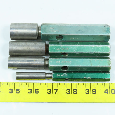 Metro Go Pin Gage .4375 To .9375 Lot of 4