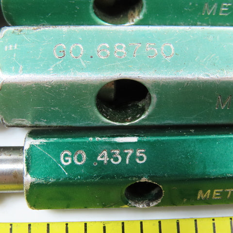 Metro Go Pin Gage .4375 To .9375 Lot of 4