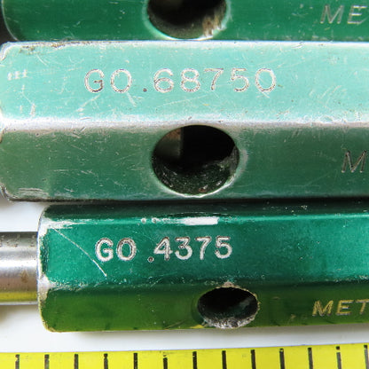 Metro Go Pin Gage .4375 To .9375 Lot of 4