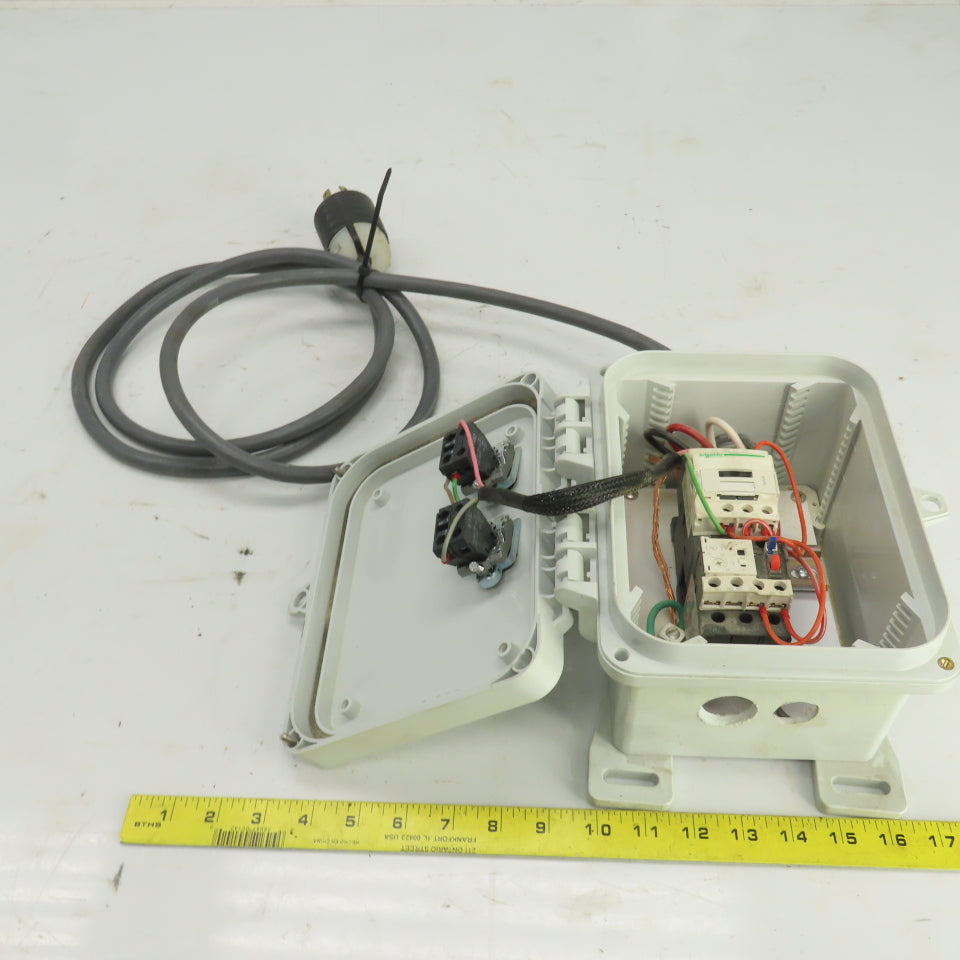 Schneider LC1 D18 C Electrical Enclosure W 220-690V W/LRD 21KN Overload 12-18A