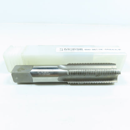 Morse Cutting Tools 03567 1-1/16"-12 HS Plug Tap Straight 4 Flute ?5-1/8" OAL