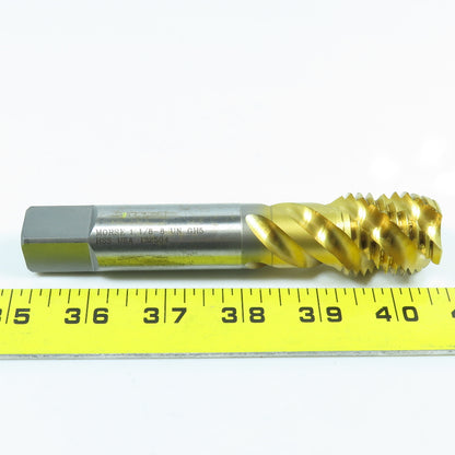 Morse 94660 1-1/8"-8 GH5 Plug Tap Spiral 4 Flute TiN Coated